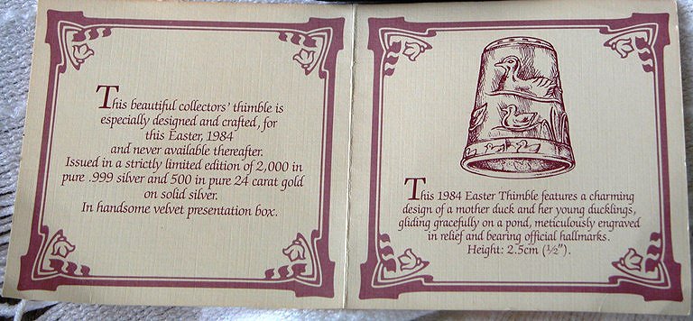 Easter Duck & Ducklings, 1984. Descriptive Leaflet